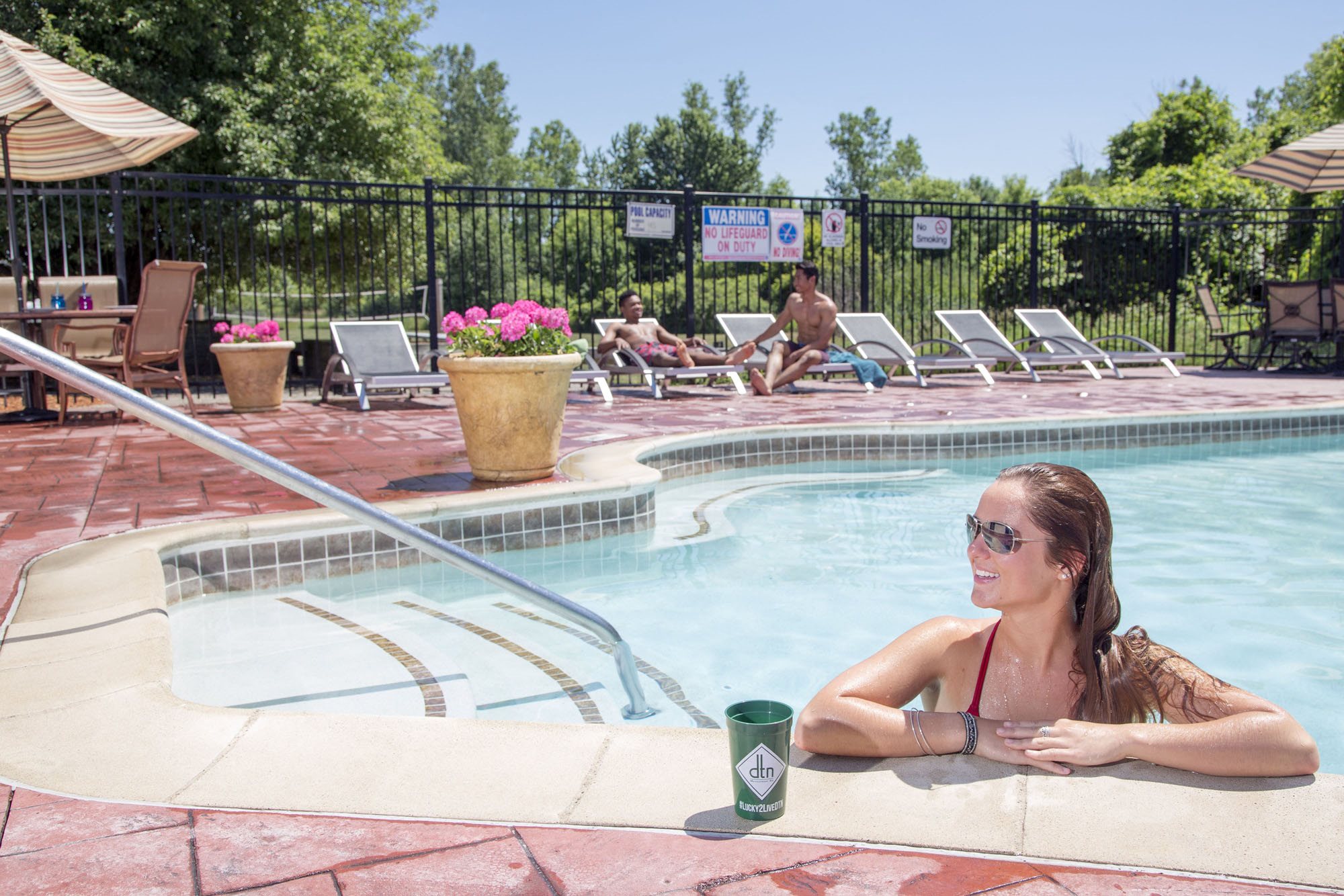 Sparkling pool at Okemos MI Apartments | Knob Hill Apartments in Okemos, MI